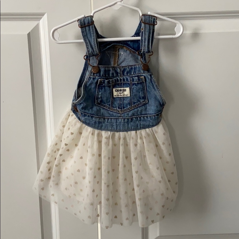 Oshkosh Overall Sparkle Heart Dress